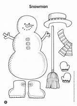Snowman Creativeteaching sketch template