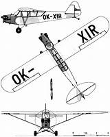 Piper Cub sketch template