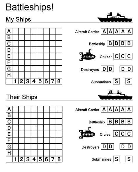 battleship paper printable printable word searches