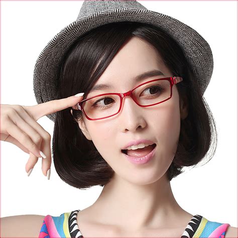 korean female models myopia eyeglass frame glasses ultra light tr90