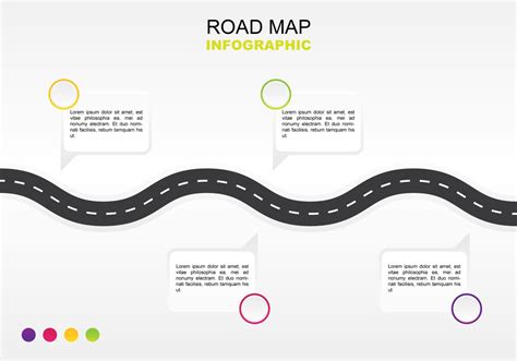 road map simple infographic  vector art  vecteezy