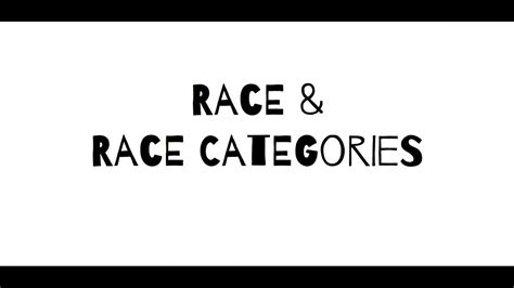 race race categories youtube