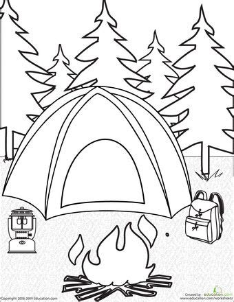 worksheets camping coloring page kidstentplayroom camping coloring