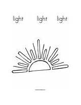 Light Coloring sketch template