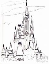 Coloring Castle Pages Disney Castles Kids Frozen Coloringpagesforadult sketch template