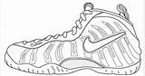 Nike Foamposite Coloring Drawing Shoe Pages Foam Shoes Sheets Template Sneakers Sketch Kids Jordan Air Visit Foams Sneaker Drawings Choose sketch template