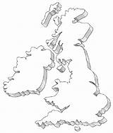 Map Drawing England Ireland Blank Isles British Getdrawings Gif sketch template