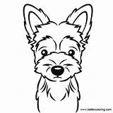 Yorkie Coloring Pages Dog Printable Clipart Drawing Kids Adults Clipartmag Poo Print Color Drawings sketch template
