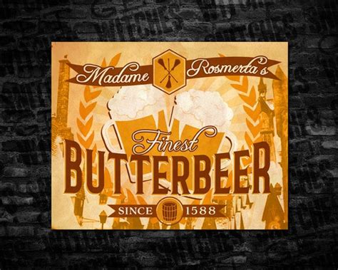 butterbeer large printable label    etsy