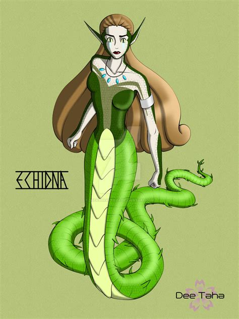 echidna greek mythology  deeashraftaha  deviantart