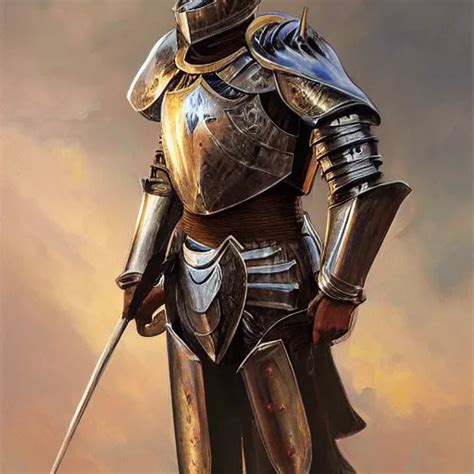 holy knight   realistic fantasy knight closeup stable