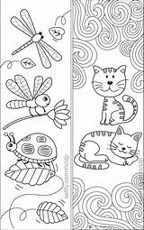 Bookmarks Colouring Sellfy sketch template