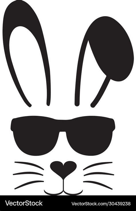 easter bunny  sunglasses royalty  vector image