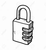 Padlock Drawing Lock Drawn Vector System Doodle Illustration Hand Getdrawings Icon sketch template