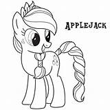 Coloring Pages Applejack Pony Little Printable Kids Sheets Friendship Magic sketch template