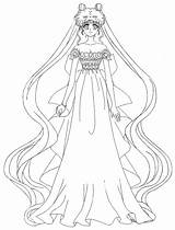 Sailor Moon Crystal Serenity Princess Deviantart Coloring Pages Princesa sketch template
