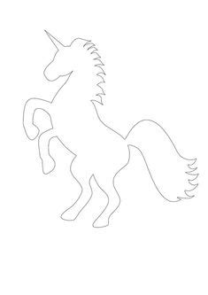 unicorn silhouette coloring page