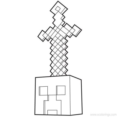 coloring page minecraft coloring pages minecraft sword coloring pages