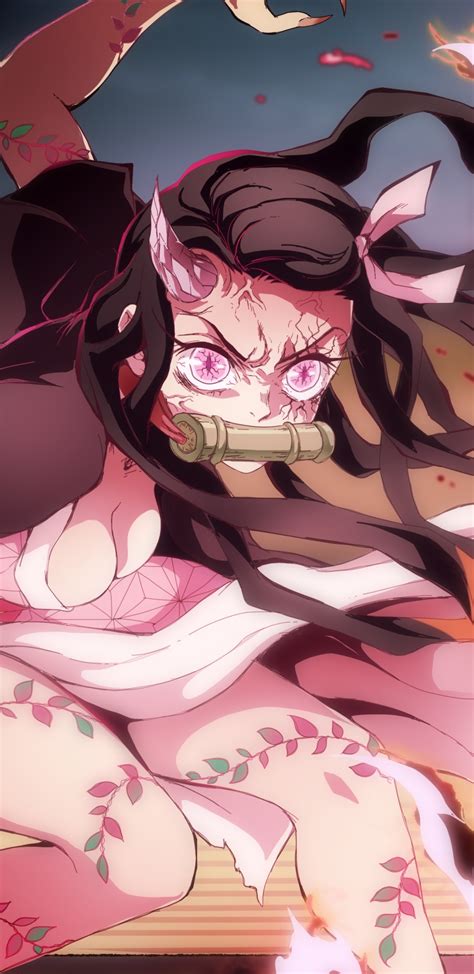 nezuko kamado angry art samsung galaxy note  sss qhd wallpaper hd artist