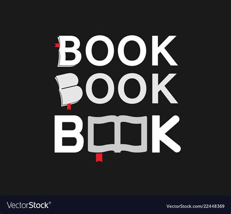 creative book typography logo royalty  vector image