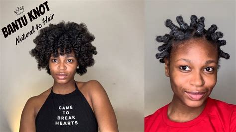 How To Bantu Knots On 4c Natural Hair Youtube