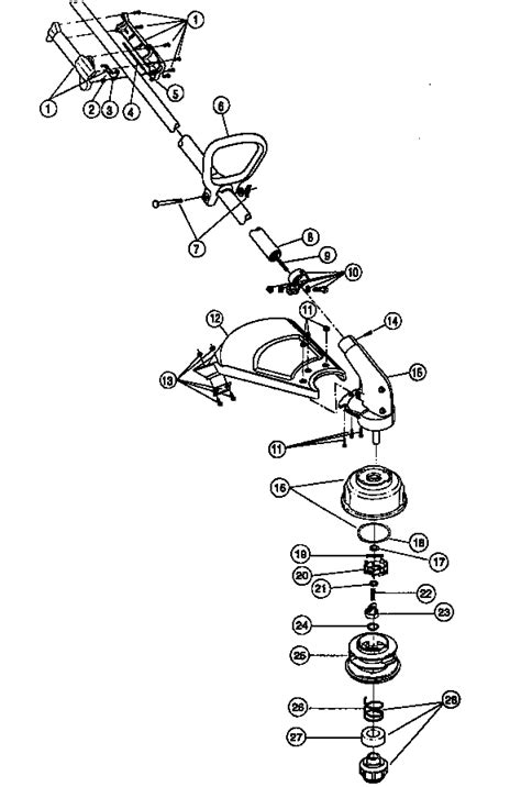 boom  trimmer  diagram parts list  model  ryobi parts grass  trimmer parts