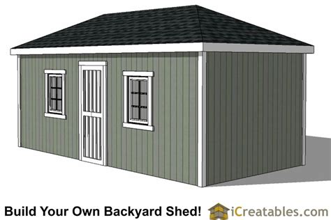 hip roof shed plans