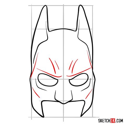 draw  batman mask sketchok easy drawing guides