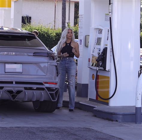 Kim Kardashian Fills Up Her 600k Lamborghini Urus At The Gas Station