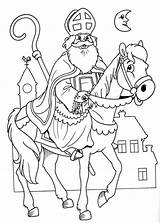 Nikolaus Ausmalbilder Nikolausabend Pferd sketch template