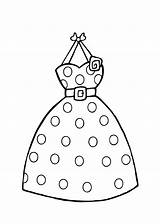 Coloring Pages Dress Printable Girls Fashion Clothing Colouring Dot Polka Dresses Clothes Clipart Print Book Dots Sheets Templates Books Barbie sketch template