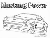 Coloring Pages Mustang Car Ford Power Cars Print Mustangs Printable Colouring Coloringhome Comments sketch template