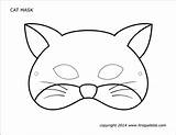 Mask Cat Printable Masks Coloring Templates Pages Animal Print Craft Cute Firstpalette Face Paper Diy Gato sketch template