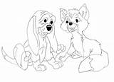 Coloring Fox Hound Pages Cartoons Daisy Duck Beast Beauty sketch template