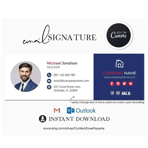 Email Signature Template For Real Estate Agents ️ Email Signature