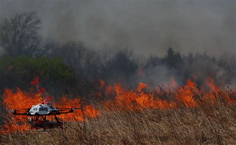 fire starting drones   ranchers safer  burn season innovation trail