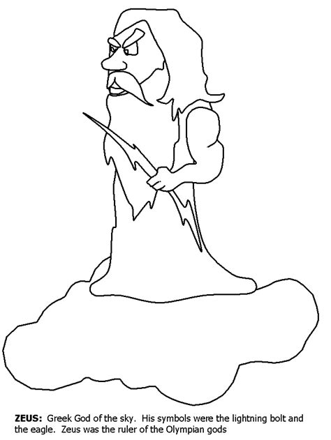 zeus greek coloring pages coloring book