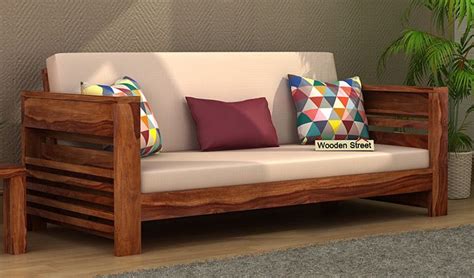 buy feltro  seater wooden sofa teak finish