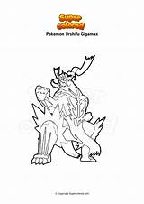 Gigamax Urshifu Supercolored Mewtwo sketch template