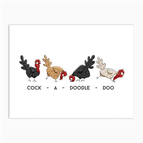 Cock A Doodle Doo Art Print By Bex Illustrates Fy