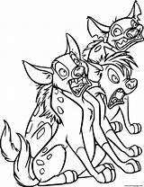 Hyenas sketch template