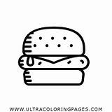 Hamburguesa Burger Cheeseburger Queso Ultracoloringpages sketch template
