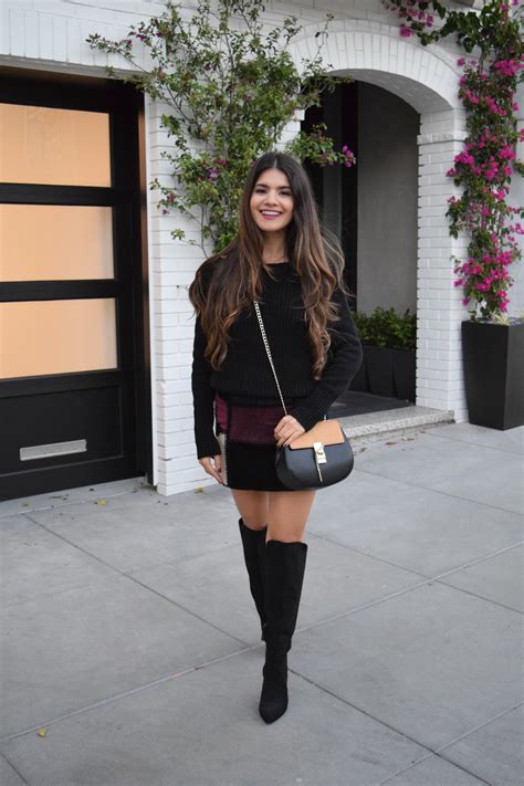 Suede Mini Skirt Otk Boots Girl About Town