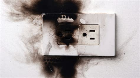electrician safety guide    burnt  melted outlet