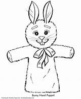 Coloring Easter Pages Bunny Puppet Animal Toy Hand Rabbit Clipart Printable Kids Flag Bunnies French Activity Print Templates Toys Master sketch template