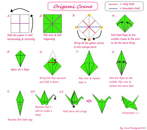 origami crane instructions easy arts  crafts ideas