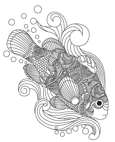 mandala fish coloring pages