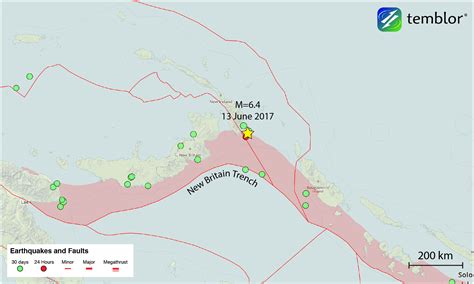 M 6 4 Earthquake Strikes Off The Coast Of Papua New Guinea