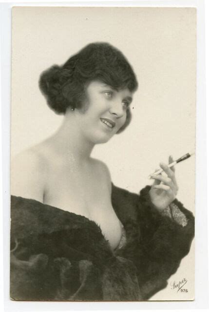 1920s Risque Near Nude French Rppc Photo Postcard Lingerie Flapper