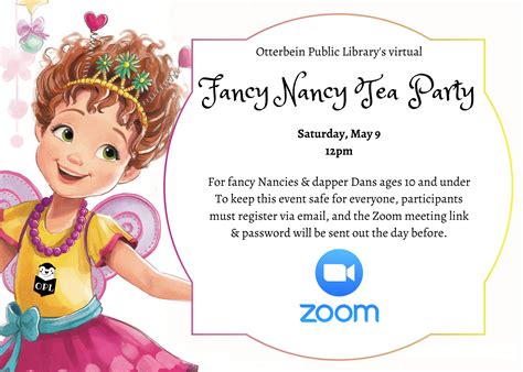 opls virtual fancy nancy tea party otterbein public library